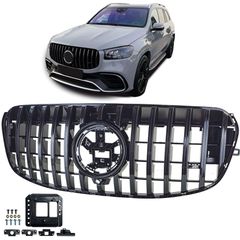 Σπορ μάσκα προσώπου μαύρη γυαλιστερή για Mercedes GLS X167 από το 2023