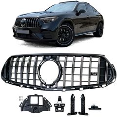 Σπορ μάσκα μαύρη χρωμιωμένη για Mercedes GLC X254 επίσης Coupe C254 από το 2022
