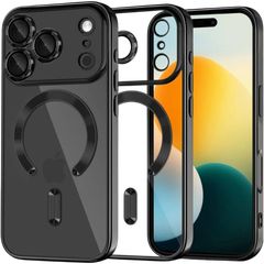 MagSafe TPU Color Chrome Case protect lens for iPhone 17 Pro Max Black