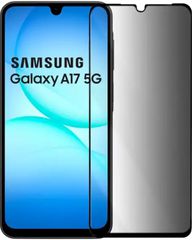 Full Glue Privacy Tempered Glass 3D for Samsung Galaxy A17 Black frame