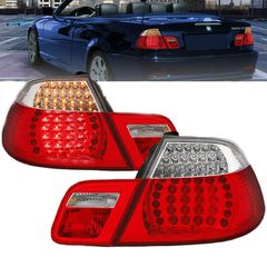 Πισινά Φανάρια Set Για Bmw 3 E46 Cabrio 99-03 Led Κόκκινο/Crystal Eagle Eyes RB20CLRC