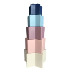 Magni - Silicone Stacking Tower w. Star Shaped Boxes (5548) / Toys