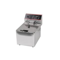 Φριτέζα Ηλεκτρική Μονή 8 λίτρα και μονοφασική. Διαστάσεις:27x43x35