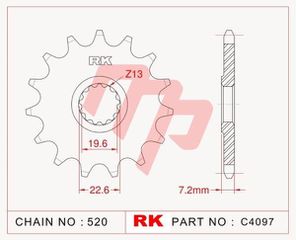 ΓΡΑΝΑΖΙ ΕΜΠΡΟΣ ΚΙΝΗΣΗΣ SUZUKI DR 250 TU GZ250 C4097 15Δ 434 RK