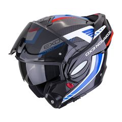ΚΡΑΝΟΣ SCORPION EXO TECH EVO CARBON COSY ΜΑΥΡΟ / ΜΠΛΕ / ΚΟΚΚΙΝΟ L