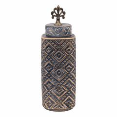 ΚΕΡΑΜΙΚΟ ΒΑΖΟ Fylliana ΓΚΡΙ-ΜΠΡΟΝΖΕ 14*14*45εκ sls