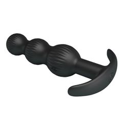 SIDNEY vibrating anal silicone beads plug-thumb-1
