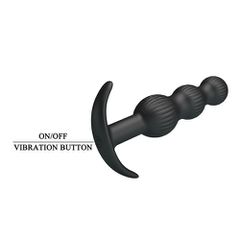 SIDNEY vibrating anal silicone beads plug-thumb-8