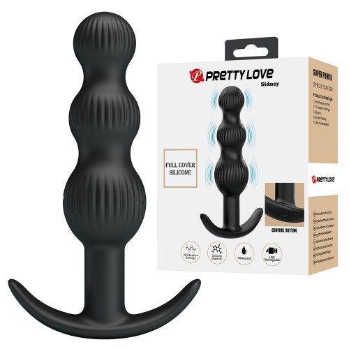 SIDNEY vibrating anal silicone beads plug