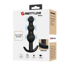 SIDNEY vibrating anal silicone beads plug-thumb-3