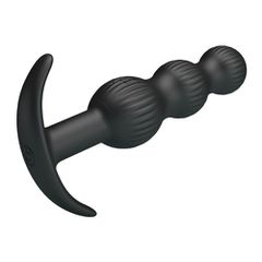 SIDNEY vibrating anal silicone beads plug-thumb-4