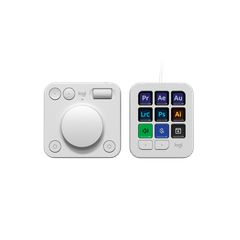 Logitech - MX Creative Console - Pale Grey / Computers