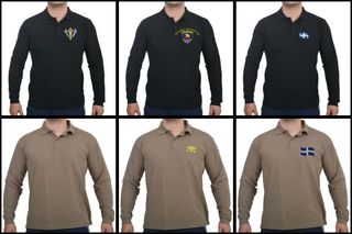 EAGLE Polo Μακρυμάνικο με Κέντημα σε Διάφορα Σχέδια & Χρώματα
