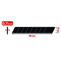 METRICA ΛΑΜΑ ΓΙΑ ΦΑΛΤΣΕΤΕΣ 10 ΤΜΧ. ΜΑΥΡΗ 18mm (49058)