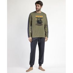 Admas Ανδρικη Χειμερινή Βαμβακερή Πυτζάμα Grogu Stars Wars