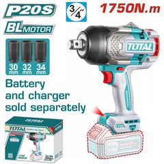 Μπουλονόκλειδο Μπαταρίας TOTAL Li-ion 20V / 1750Nm Χωρίς Μπαταρία & Φορτιστή Επαγγελματικό ( TIWLI201751 )