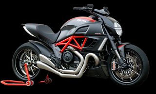 HP CORSE Εξατμίσεις Διπλά Τελικά HYDROFORM SATIN  Ducati Diavel 2011- 2016 Factory Version