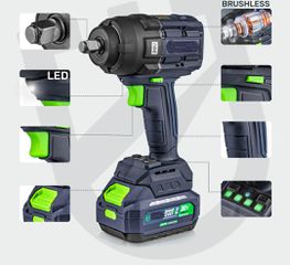 Ηλεκτρικό Μπουλονόκλειδο 1/2" Brushless 1000Nm
