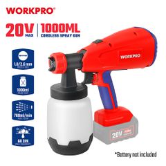 Επαναφορτιζόμενο Πιστόλι Βαφής 20V Li-Ion SOLO | WORKPRO WP397005