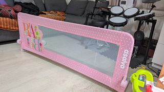 Asalvo Tippi Πτυσσόμενο Προστατευτικό Κάγκελο Κρεβατιού από Ύφασμα σε Ροζ Χρώμα 150x43.5x76εκ.