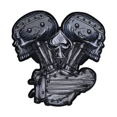 Ραφτό σήμα Lethal Threat Metal And Meyhem V-Twin Skull patch