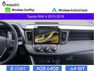 Toyota RAV4 (2013-19) Car Radio 10.1" | 4GB 64GB | 8Core Ασύρματο CarPlay & Aσύρματο Android Auto GPS  WiFi DSP FM/RDS