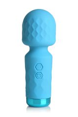 XR Brand Mini Rechargeable Wand Massager Blue Silicone