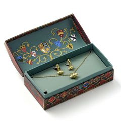 Harry Potter Golden Snitch earrings + necklace