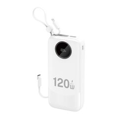 Dudao K13Pro 20000mAh Powerbank with Built-in Cable - White