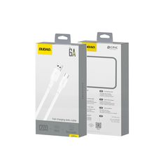 Dudao L2sT USB-A - USB-C 6A Cable 1.2m - White-thumb-1