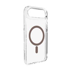Puro Lite Mag TPU+PC Case Compatible with MagSafe for iPhone 17 Air - Transparent with Brown Ring
