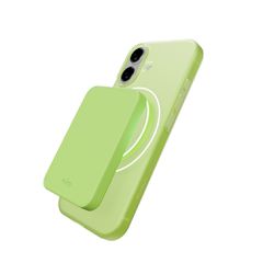 Puro Daylight Magsafe Compatible Silicone Case for iPhone 17 - Translucent Green-thumb-2