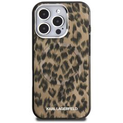 Karl Lagerfeld IML Leopard Pattern MagSafe Case for iPhone 16 Pro Max - Brown-thumb-2