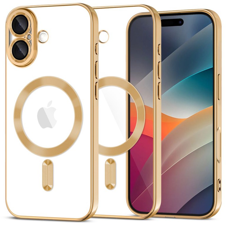Tech-Protect MagFlex MagSafe Case for iPhone 17 - Transparent Gold