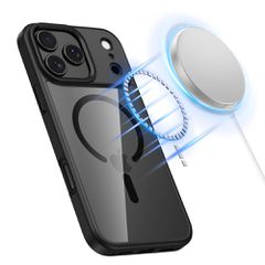 Tech-Protect MagMat MagSafe Case for iPhone 17 Pro Max - Clear Black-thumb-1