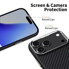 Tech-Protect Ion Carbon MagSafe Case for iPhone 17 Pro Max - Gray/Black-thumb-1