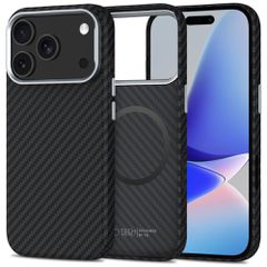 Tech-Protect Ion Carbon MagSafe Case for iPhone 17 Pro Max - Gray/Black-thumb-0