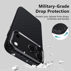 Tech-Protect Ion Carbon MagSafe Case for iPhone 17 Pro Max - Gray/Black-thumb-3