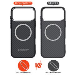 Tech-Protect Ion Carbon MagSafe Case for iPhone 17 Pro Max - Gray/Black-thumb-4