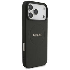 Guess Grained Ring MagSafe case for iPhone 17 Pro Max - black-thumb-3