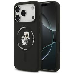Karl Lagerfeld Silicone Karl Ring MagSafe Case for iPhone 17 Pro - Black