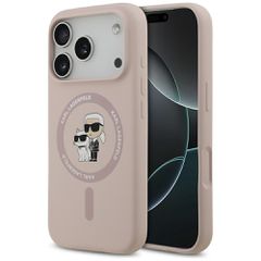 Karl Lagerfeld Silicone Karl Ring MagSafe Case for iPhone 17 Pro - Pink