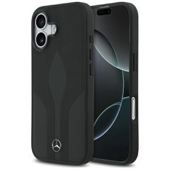 Mercedes Leather The Move MagSafe case for iPhone 17 - black