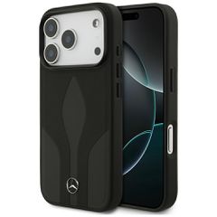 Mercedes Leather The Move MagSafe Case for iPhone 17 Pro - Black