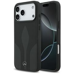 Mercedes Leather The Move MagSafe Case for iPhone 17 Pro Max - Black