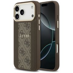 Guess 4G Stripe MagSafe case for iPhone 17 Pro Max - brown