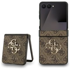 Guess Big 4G Logo Classic Logo Case for Samsung Galaxy Z Flip 7 - Brown