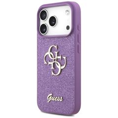 Guess Fixed Glitter Big 4G case for iPhone 17 Pro - purple-thumb-1