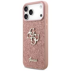 Guess Fixed Glitter Big 4G Case for iPhone 17 Pro Max - Pink-thumb-1