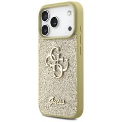 Guess Fixed Glitter Big 4G case for iPhone 17 Pro - gold-thumb-1